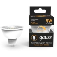 GAUSS Лампа LED GU10, спот, 7Вт, MR16, одна шт. [101506105-d]