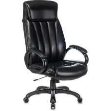 БЮРОКРАТ Кресло руководителя T-9922N черный экокожа крестов. пластик