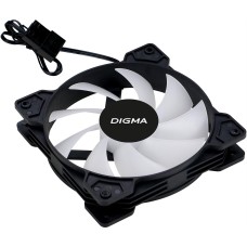 DIGMA Вентилятор для корпуса DFAN-FRGB1 RGB 120х120x25 черный 3-pin 4-pin (Molex) 23дБ Ret
