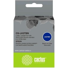 CACTUS Картридж ленточный CS-LK5TBN LK-5TBN черный на прозрачном 18x9 для Epson LW400/LW700/LW600P/LW1000P/K400/Z700/Z900