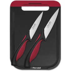 RONDELL Набор ножей кухон. Arsenale RD-1975 компл.:3предм. разд.дос. черный/красный блистер