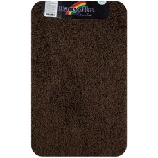 САНАКС - Коврик в ванную ШАГГИ ЭКО одинарный, КОРИЧНЕВЫЙ 50х 80 см, 100% полиэстер, ворс 20 мм 10324