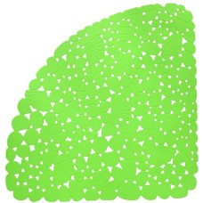 MULTIDOM Коврик для душевой кабины, 54х54 см (треугольный, зеленый) ПТ72-78