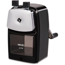 DELI Точилка для карандашей механическая 71156BLACK 1 отверстие металл черный