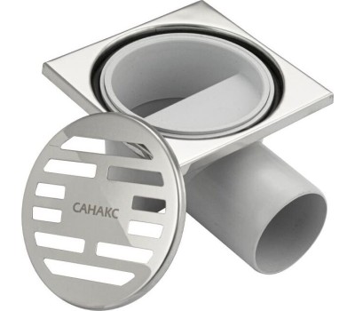 Трап САНАКС тр00013 Трап пластиковый 100х100 горизонтальный нержавейки