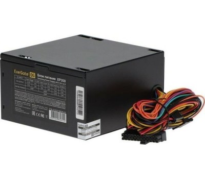 Блок питания EXEGATE 350W XP350, ATX, PC, black, 12cm fan, 24p+4p, 3*SATA, 2*IDE, FDD (EX221985RUS)