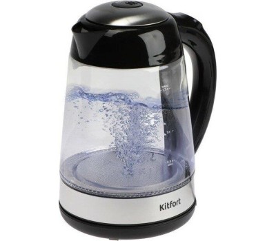 Чайник KITFORT КТ-6126 черный (стекло)