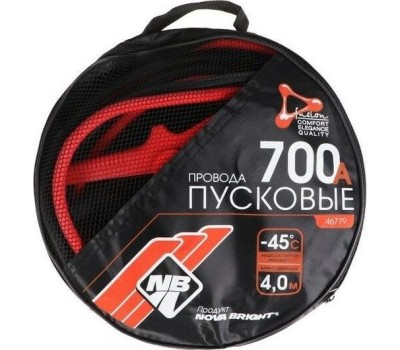 Провода пусковые NOVA BRIGHT-FUSION Провода пусковые 700А морозостойкие, в сумке, 4м 46779