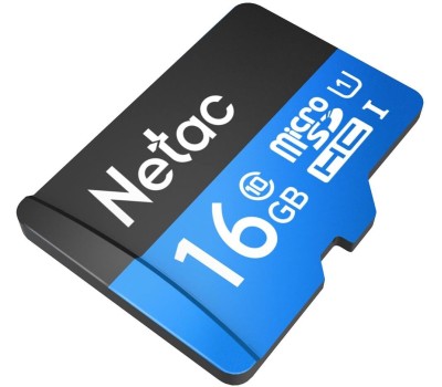 NETAC Карта памяти microSDHC UHS-I U1 P500 16 ГБ, 80 МБ/с, Class 10, NT02P500STN-016G-R, 1 шт., переходник SD