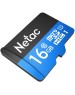NETAC Карта памяти microSDHC UHS-I U1 P500 16 ГБ, 80 МБ/с, Class 10, NT02P500STN-016G-R, 1 шт., переходник SD