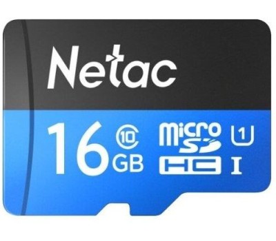 NETAC Карта памяти microSDHC UHS-I U1 P500 16 ГБ, 80 МБ/с, Class 10, NT02P500STN-016G-R, 1 шт., переходник SD