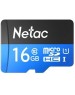 NETAC Карта памяти microSDHC UHS-I U1 P500 16 ГБ, 80 МБ/с, Class 10, NT02P500STN-016G-R, 1 шт., переходник SD