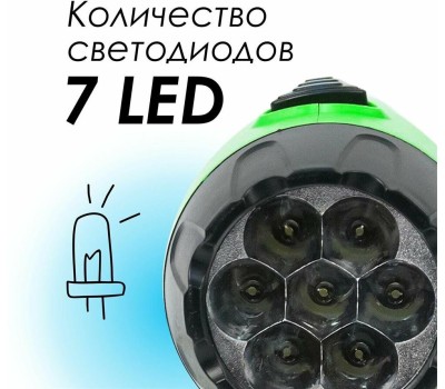 GAUSS Фонарь ручной GFL105 черный 7Вт лам.:светодиод. (GF105)