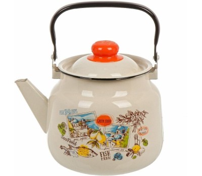 Чайник ЭМАЛЬ 33-2713/4М Греческая кухня эмал 3,5л