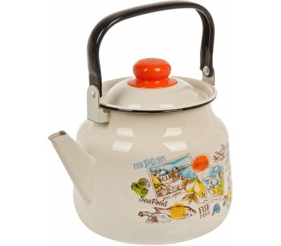 Чайник ЭМАЛЬ 33-2713/4М Греческая кухня эмал 3,5л