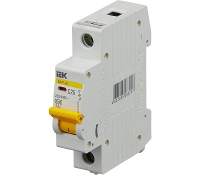 IEK Выключатель автоматический ВА47-29 (MVA20-1-025-C) 25A тип C 4.5kA 1П 230/400В 1мод белый (упак