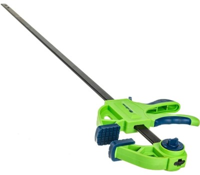 СИБРТЕХ Струбцина F-образная, быстрозажимная, 600 х 70 х 820 мм, пластиковый корпус, фиксатор, двухкомпонентная рукоятка 20567