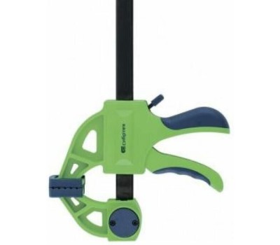 СИБРТЕХ Струбцина F-образная, быстрозажимная, 600 х 70 х 820 мм, пластиковый корпус, фиксатор, двухкомпонентная рукоятка 20567