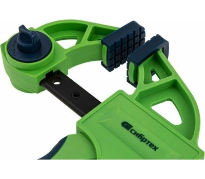 СИБРТЕХ Струбцина F-образная, быстрозажимная, 600 х 70 х 820 мм, пластиковый корпус, фиксатор, двухкомпонентная рукоятка 20567