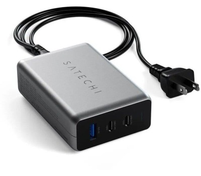 SATECHI Сетевое зарядное устройство Compact Charger 100W с технологией GaN Power. Цвет: серый космос