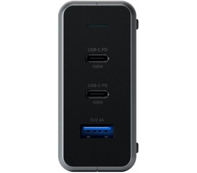 SATECHI Сетевое зарядное устройство Compact Charger 100W с технологией GaN Power. Цвет: серый космос