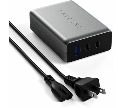 SATECHI Сетевое зарядное устройство Compact Charger 100W с технологией GaN Power. Цвет: серый космос