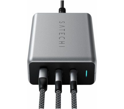 SATECHI Сетевое зарядное устройство Compact Charger 100W с технологией GaN Power. Цвет: серый космос