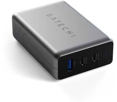 SATECHI Сетевое зарядное устройство Compact Charger 100W с технологией GaN Power. Цвет: серый космос