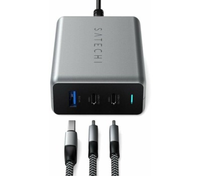 SATECHI Сетевое зарядное устройство Compact Charger 100W с технологией GaN Power. Цвет: серый космос