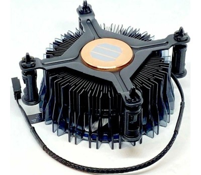 INTEL Кулер для процессора 65W S1700, 4-pin PWM, 90mm fan, Al+Cu, LAMINAR RM1, синяя подсветка, черный, M23901
