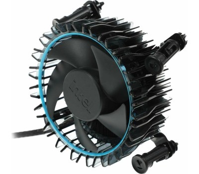 INTEL Кулер для процессора 65W S1700, 4-pin PWM, 90mm fan, Al+Cu, LAMINAR RM1, синяя подсветка, черный, M23901