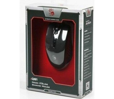A4TECH Мышь проводная Bloody Q81 Curve, игровая, оптическая, USB, 3200dpi, черный