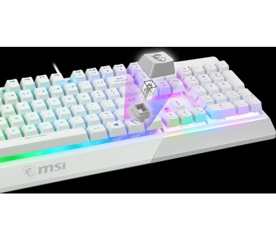 MSI Клавиатура Vigor GK30, проводная, USB, плунжерная, белый [s11-04ru304-cla]