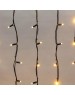 NEON-NIGHT Гирлянда светодиодная Бахрома (Айсикл) 4,0х0,6м 128 LED ТЕПЛЫЙ БЕЛЫЙ черный каучук 2,3мм IP67 эффект мерцания 230В нужен блок 315-000