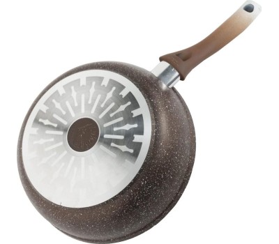 Сковорода KUKMARA Сковорода а/пр литая 28см Кофейный мрамор индукция ТМ