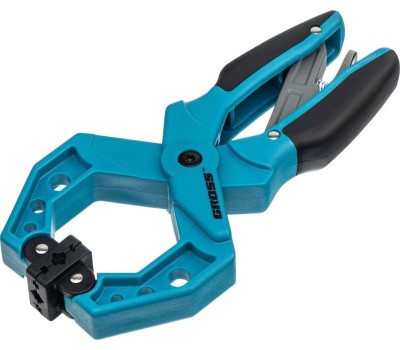 Струбцина GROSS Струбцина клещеобразная 2-1/4, пластиковый корпус, храповой механизм жесткой фиксации, 58 мм 20803