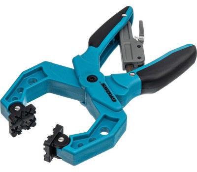 Струбцина GROSS Струбцина клещеобразная 2-1/4, пластиковый корпус, храповой механизм жесткой фиксации, 58 мм 20803