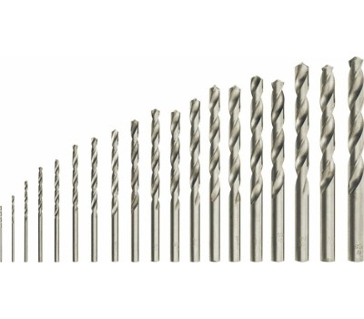 Набор сверл СИБРТЕХ Набор сверл по металлу, 1-10 мм, (через 0.5 мм) HSS 19 шт, пластиковая коробка, цилиндрический хвостовик 723887