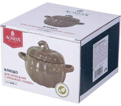 Блюдо для запекания AGNESS БЛЮДО ДЛЯ ЗАПЕКАНИЯ С КРЫШКОЙ 