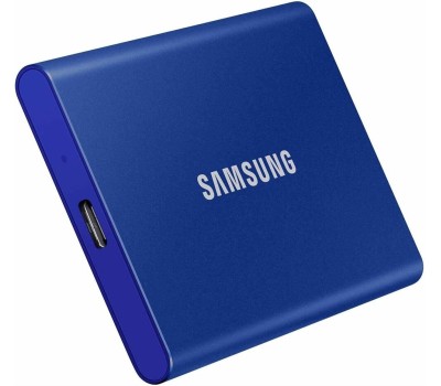 Внешний диск SSD SAMSUNG 2ТБ Внешний диск SSD T7 MU-PC2T0H/WW, USB-C, запись - 1000МБ/с, чтение - 1050МБ/с, синий