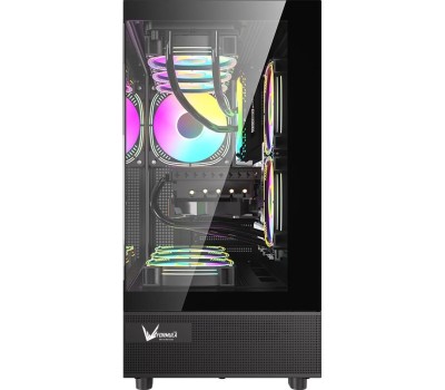 Корпус для ПК FORMULA Корпус ATX Crystal Z8, Midi-Tower, без БП, черный [crystal z8 b]
