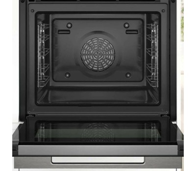 Духовой шкаф BOSCH Духовой шкаф электрический HBG7221B1, 71л, дверца с 3 стеклами, черный