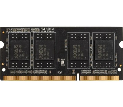 AMD RADEON Модуль памяти 4GB DDR3L 1600 SO DIMM R5 Entertainment Series Black R534G1601S1SL-U Non-ECC, CL11, R534G1601S1SL-U 1.35V, Retail (182460)