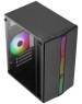 Корпус для ПК AEROCOOL Корпус MINITOWER Micro-ATX,Mini-ITX W/PSU 3х12cm fan RGB(1 предустановлен) черный с окном EVO Mini-G-BK-v1 4711099472352