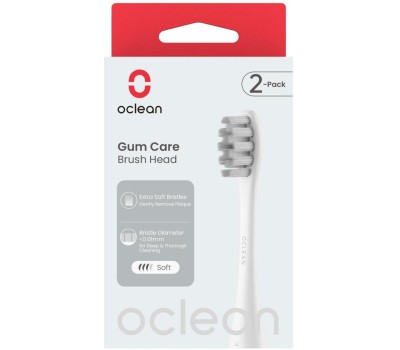 Комплект насадок OCLEAN Комплект насадок Для чувствительных десен Для детской щётки P3K7 (2 шт, Серебряные)