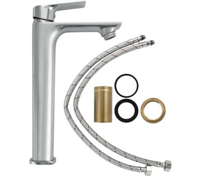 МАГНУС - Смеситель на раковину ВЫСОКИЙ, хромированный литой корпус 8401