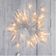 Гирлянда NEON-NIGHT (303-032) ГИРЛЯНДА ПРИЩЕПКИ 30 LED, 5 М, ТЕПЛЫЙ БЕЛЫЙ