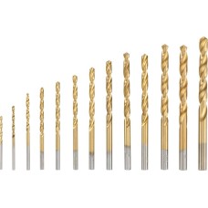 Набор сверл MATRIX Набор нитридтитан. сверл по металлу, 1.5-6.5 мм (через 0.5 мм+3.2мм 4.8 мм), НSS, 13 шт