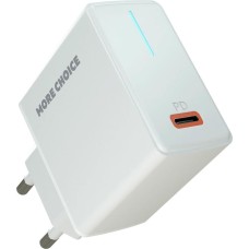 СЗУ MORE CHOICE (4610196408632) NC60 1USB-C 3.0A PD 20W быстрая зарядка White