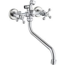 Смеситель GR 123030 Смеситель д/ванны с 2-мя рукоятками с изливом S-30см. перекл.душа